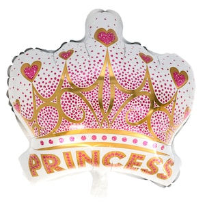 Kwaadaardige tumor zonsopkomst overdrijven Princess Crown Shaped Foil Balloons