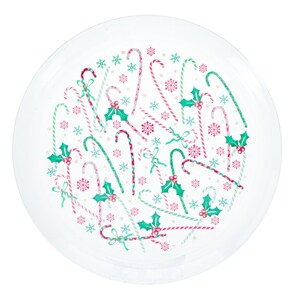 View Round Plastic Christmas Trays, 12-in.