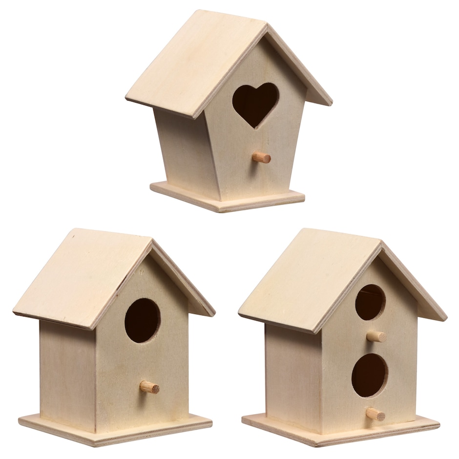 Crafter's Square Decorative Wooden Bird Houses