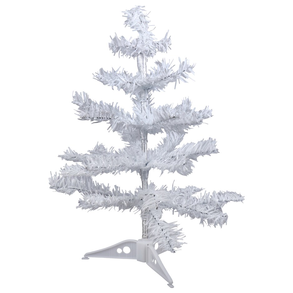 White Table-Top Artificial Christmas Trees, 18 in.