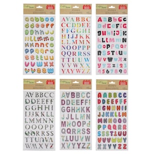 Crafter's Square Alphabet Stickers, 11x5.875-in. Sheets