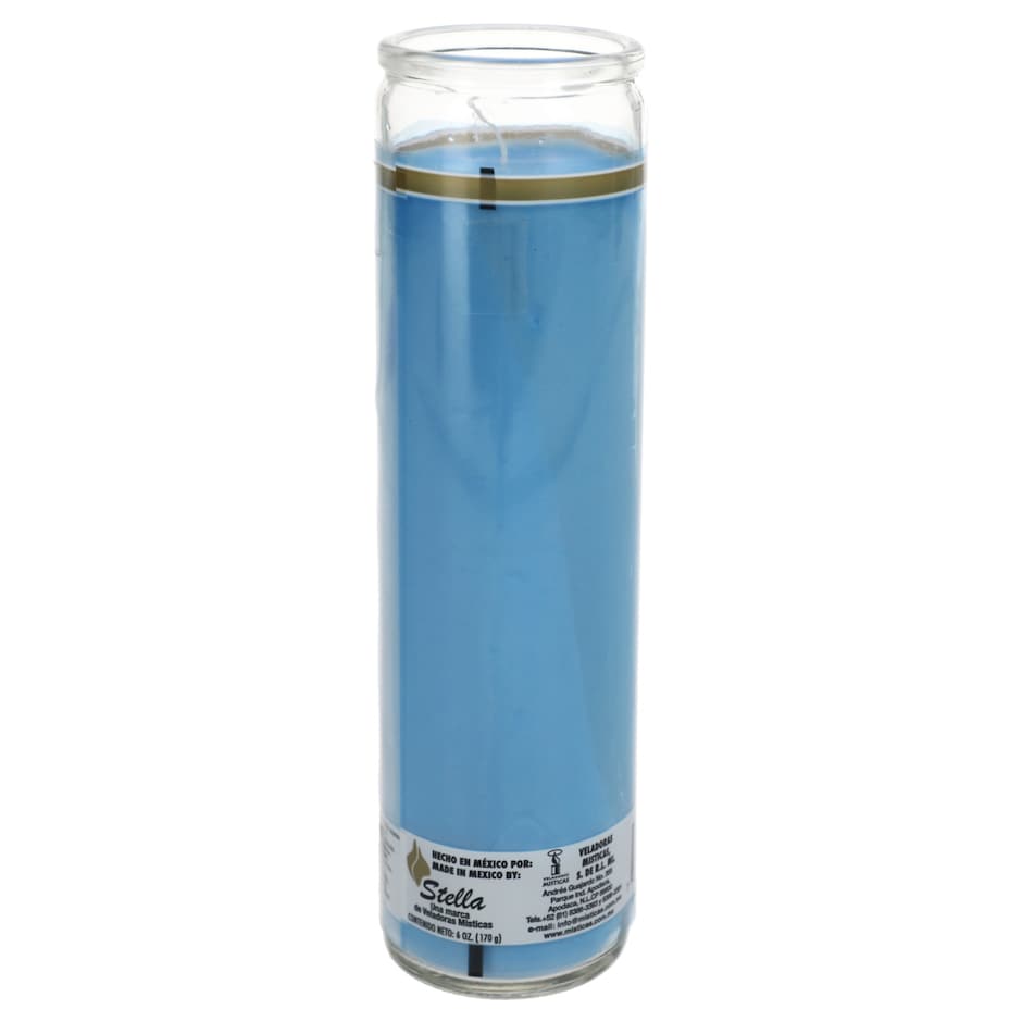 Religious Prayer Pillar Candle - Baby Blue, 8 in. | Dollar Tree