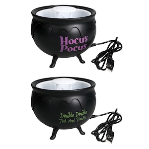 Plastic Lighted Witch Cauldron with Fog