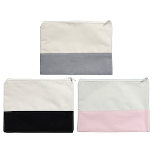 Faux Suede Cosmetic Bags, 6.125x7.75 in.
