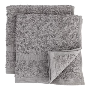 Home Collection Gray Cotton Washcloths, 2-ct. Packs