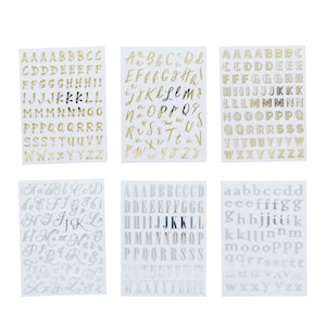 Crafter's Square Metallic Foil Alphabet Stickers