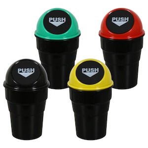 Driver's Choice Mini Garbage Cans with Lids for Vehicles, 6.75x3.75-in.