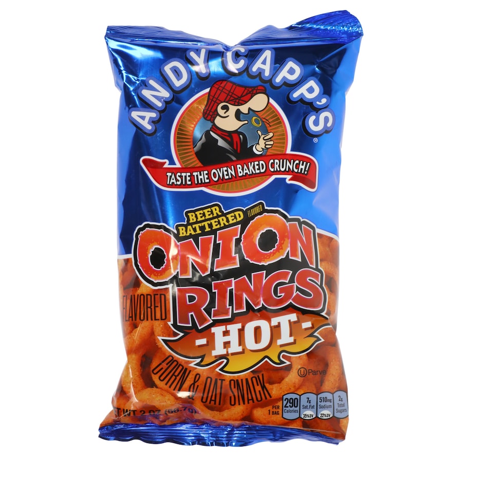 Andy Capp's Beer Battered Flavored Onion Flavored Rings Baked Oat and ...