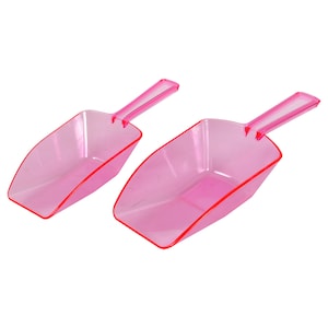 Light Pink Plastic Scoop Sets, 6x3x1-in.