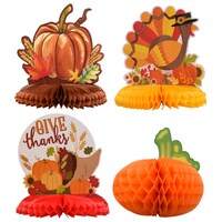 Fall Themed Honeycomb Paper Centerpieces, 10x9.5 in.