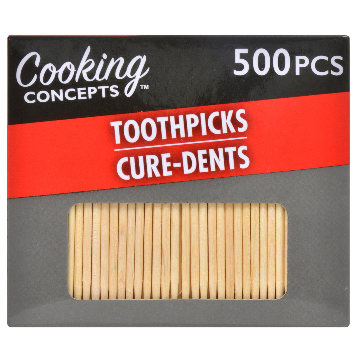 Cooking Concepts 500 Wooden Toothpicks Round party appetizer ~ Qty 1 