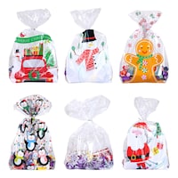 Christmas Cellophane Treat Bags with Ties, 20-Count. Packs — Dollar Tree