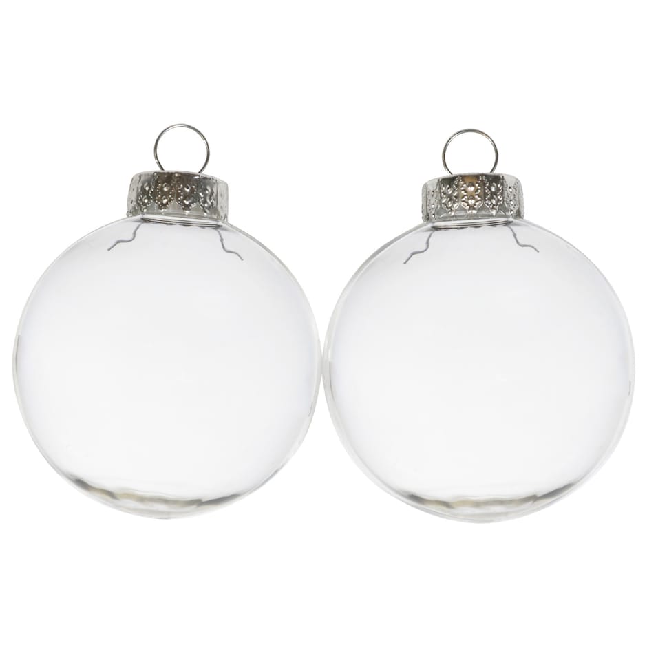 clear Christmas ornaments