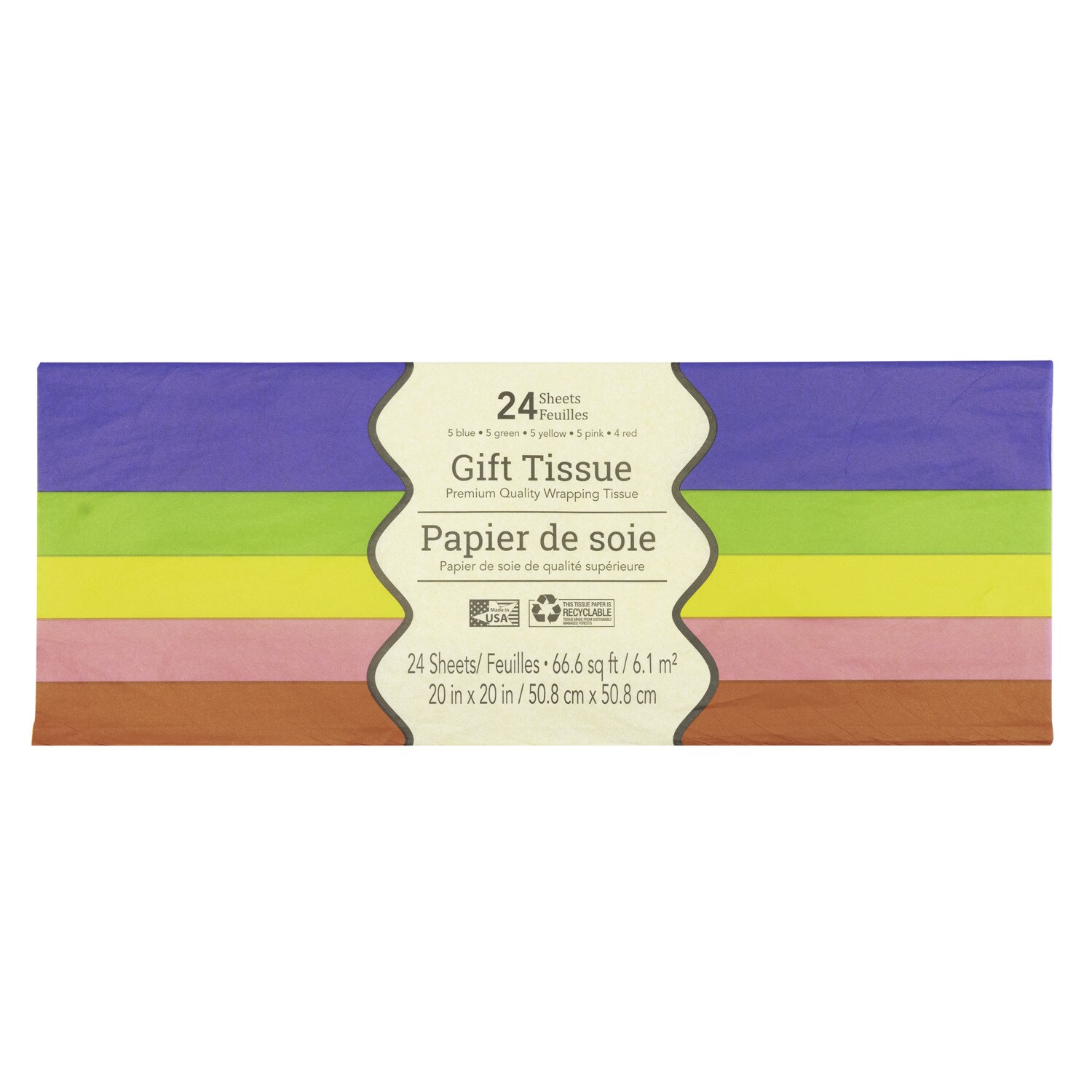 A4 Size BAISDY 360pcs Tissue Paper Gift Wrap Bulk Rainbow Tissue Paper for Craft 
