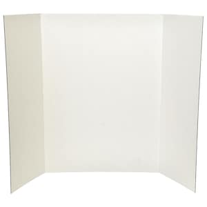 White Cardboard Trifold Presentation Boards, 27.25 x 39.25 at Dollar Tree