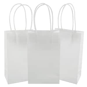 Voila Small White Kraft Paper Gift Bags, 3-ct. Packs