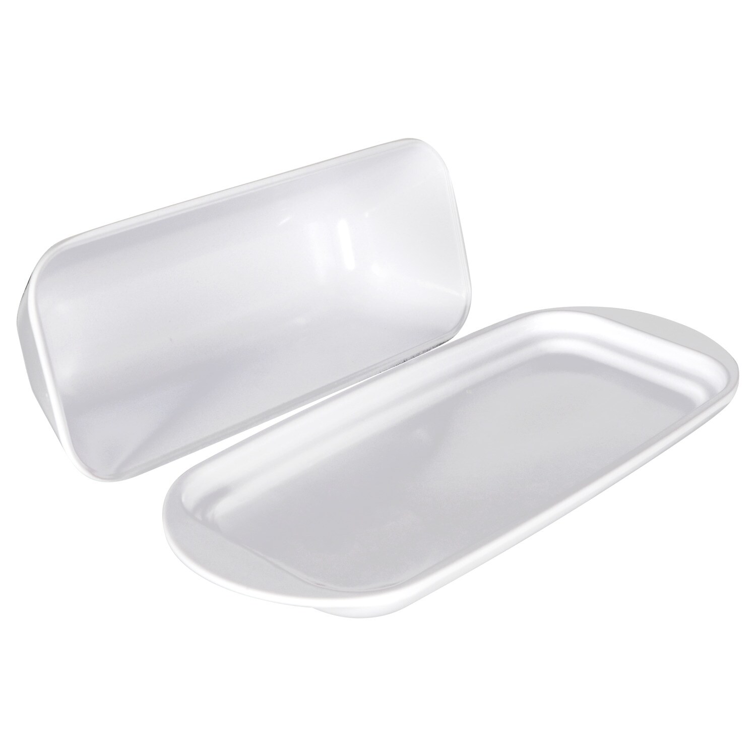 Melamine Butter Dishes Details about   Cooking Concepts Butter Dish Single Stick White Texture 
