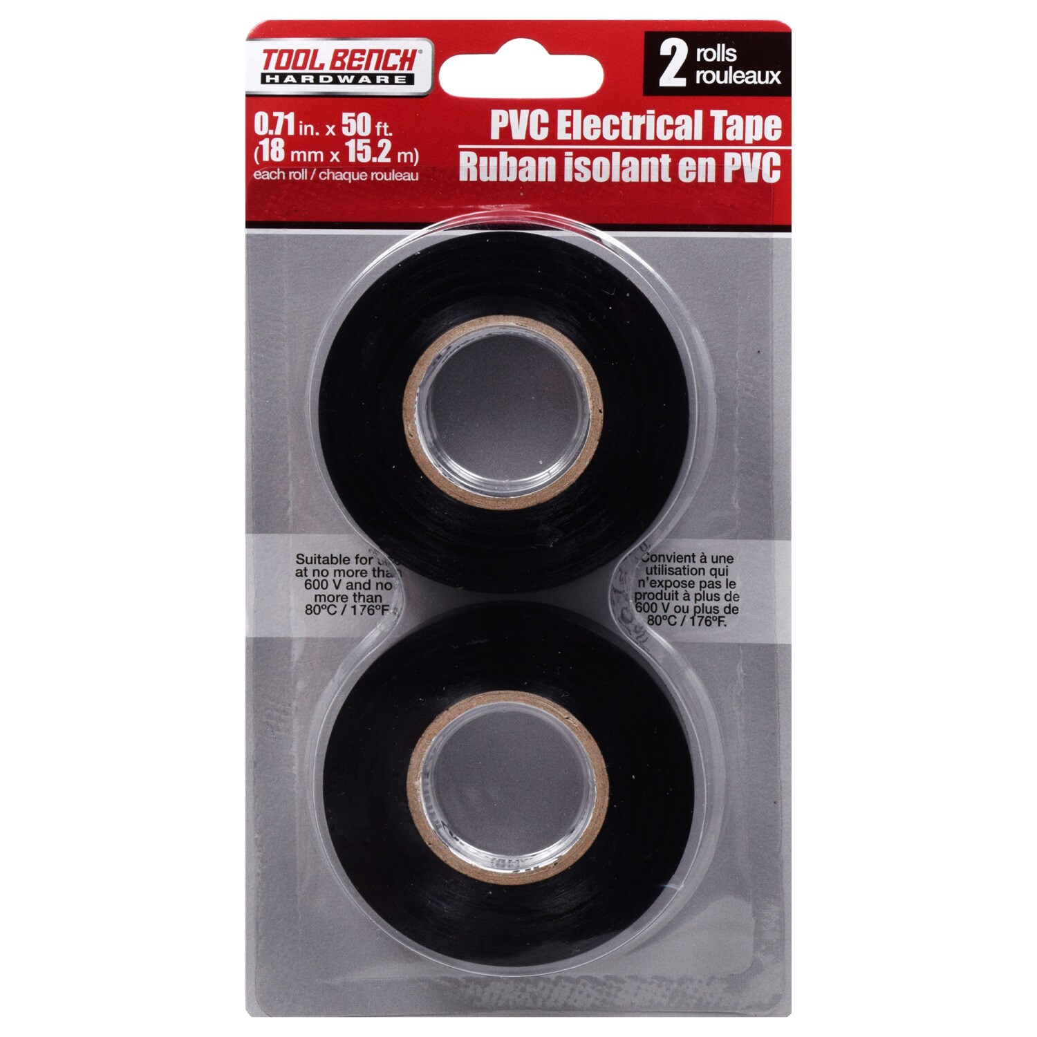 0.71 inch x 50 ft Tool Bench Hadware 4-count PVC Electrical tape 