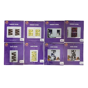 Seasonal Collection Halloween-themed Door And Window Decors, Assorted Designs, 1-pc And 2-pc Packs.