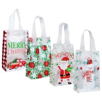 Frosted Christmas Loot Bags with Handles, 6-Count. Packs — Dollar Tree