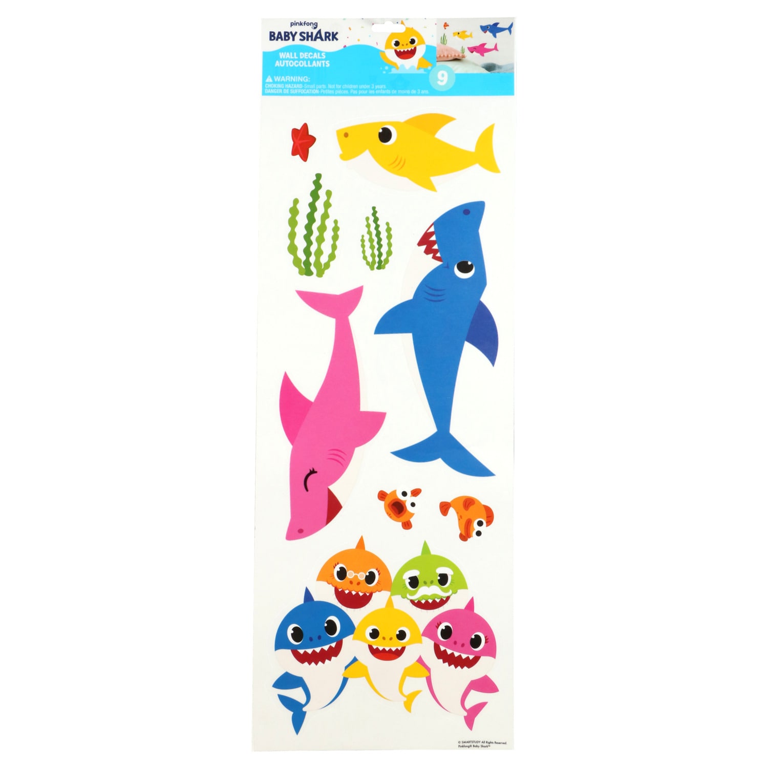 View Pinkfong Baby Shark Wall Decals,