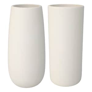 Crafter's White Ceramic Vase, 8-in.