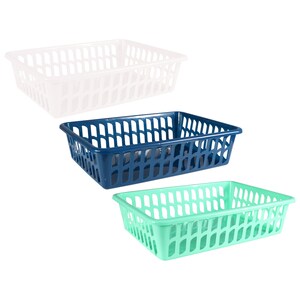 View Rectangular Slotted Plastic Storage Baskets,