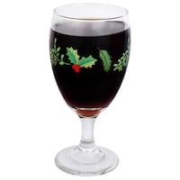 Holly Berry Clear Glass Goblets, 16.5 oz. — Dollar Tree