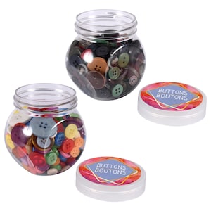 Crafter's Square Notions Craft Button Jars, 2.8 oz.