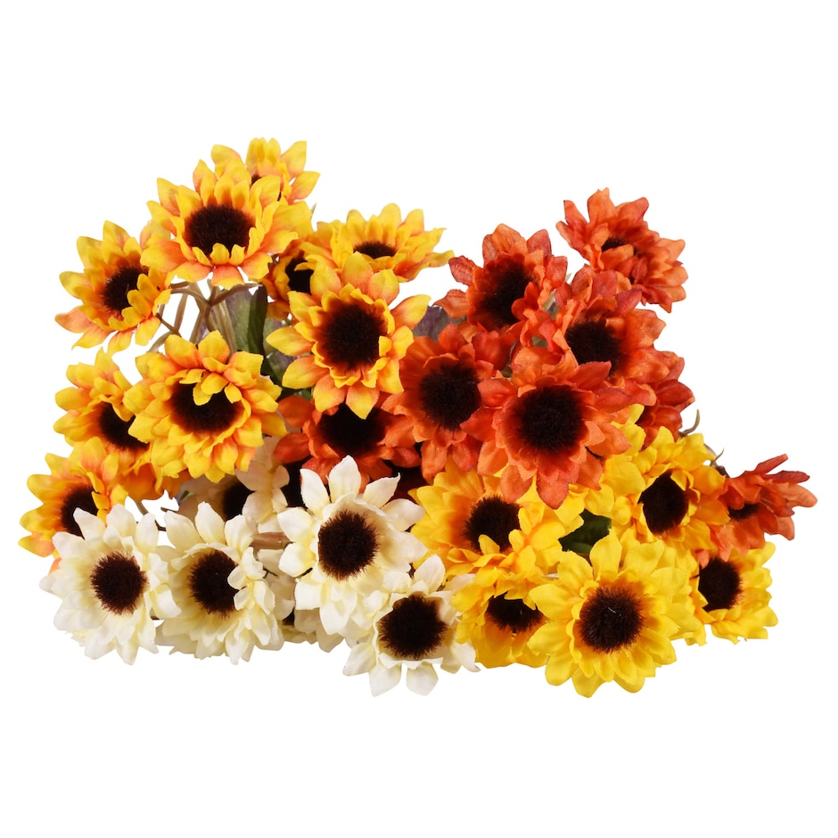 Floral Garden 6-Stem Assorted Sunflower Bushes, 15.25-in.