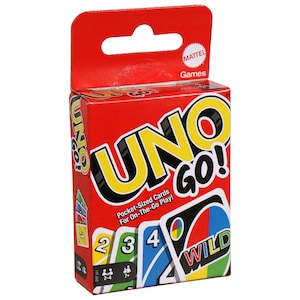 UNO GO Card Game from Mattel, 3.75x2.125 in.