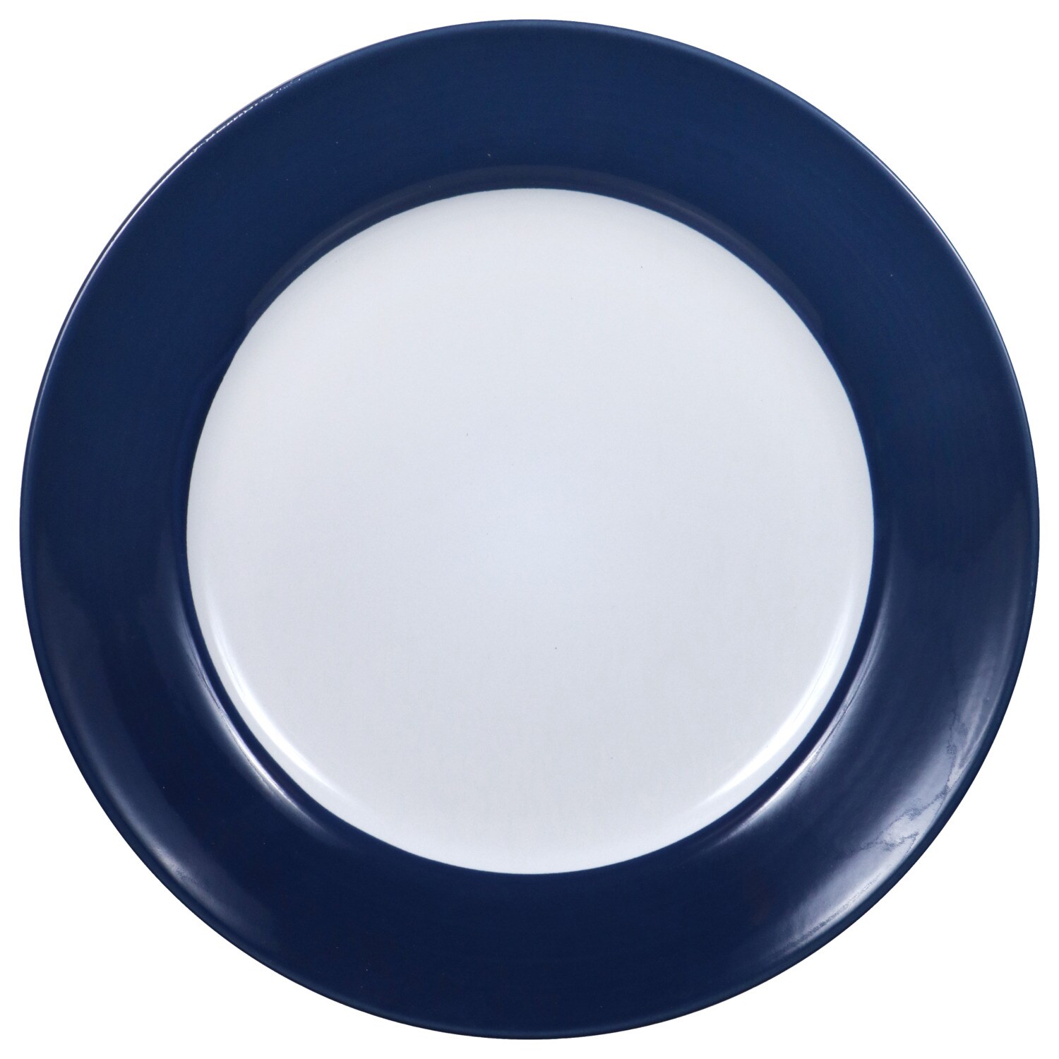 Set of 4 NEW Royal Norfolk CLASSIC NAVY BLUE WHITE Dinner Plates 10.5" Stoneware 
