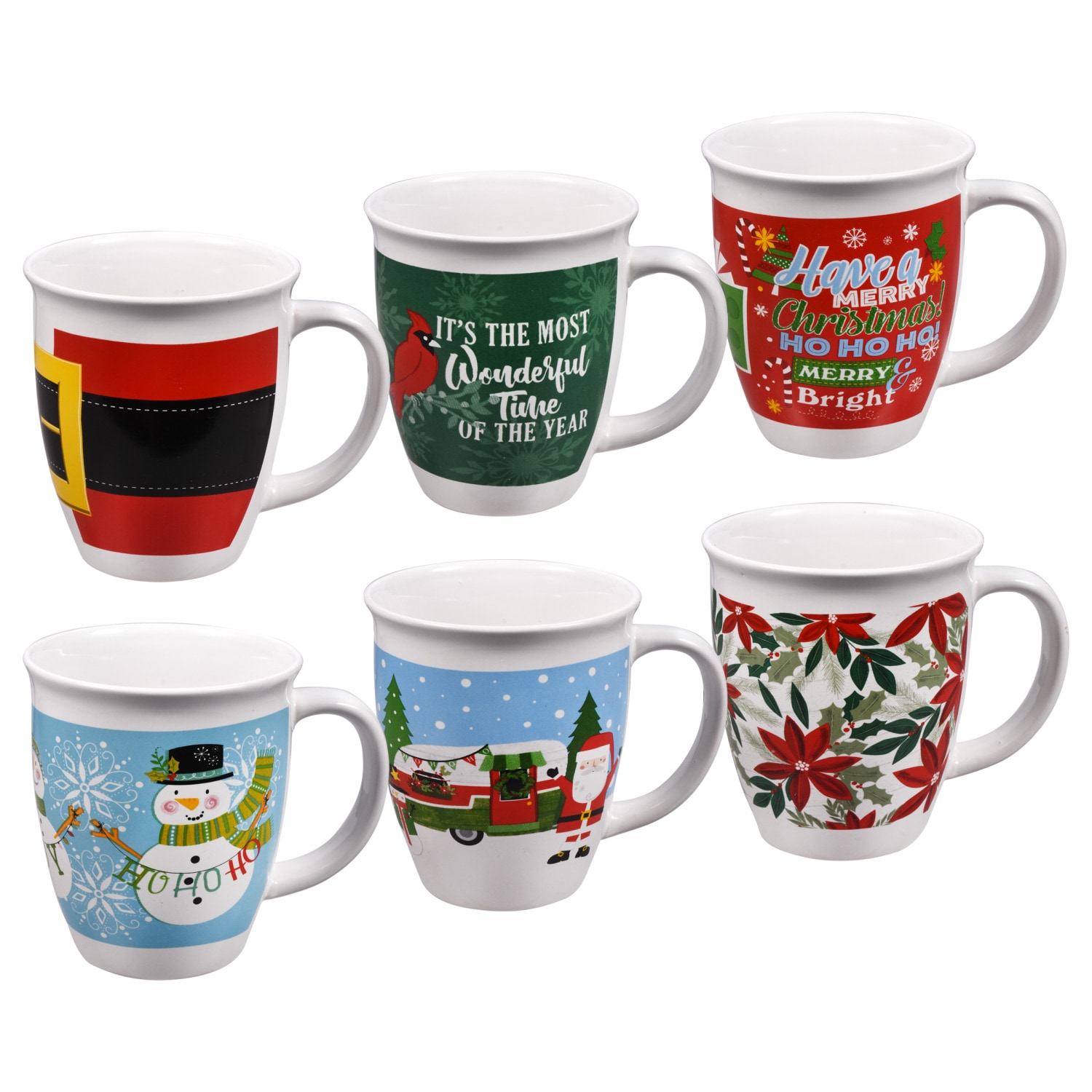 View Christmas House Gift-Boxed Stoneware Mugs,