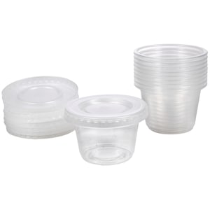 Clear Plastic Condiment Cups with Lids, 10-ct. Packs
