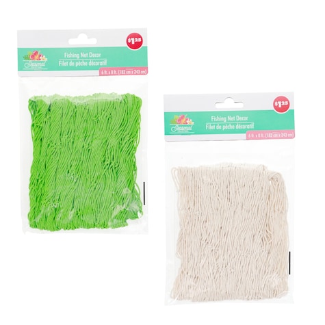 dollar store fish net Natural Decorative (6'x8') 1 Count - Eco-Friendly, Rustic, Coastal Decor Accent Buy Dive & Grab Fish