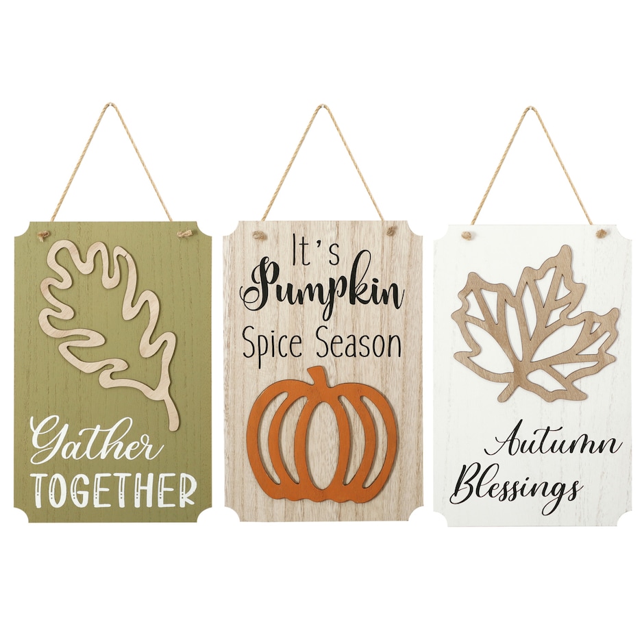 Fall-Themed Sentiment Wall Signs