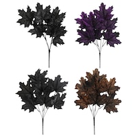 Glittery Halloween Maple Leaves, 1 Count. — Dollar Tree