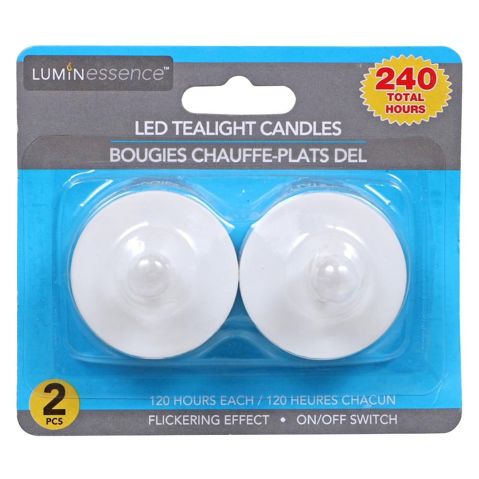 Luminessence Flameless Battery-Operated LED Tealight Candles, 2-ct. Packs