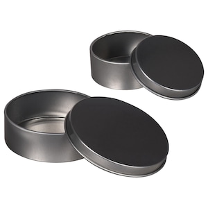 Crafter's Square Round Tin Containers with Lids