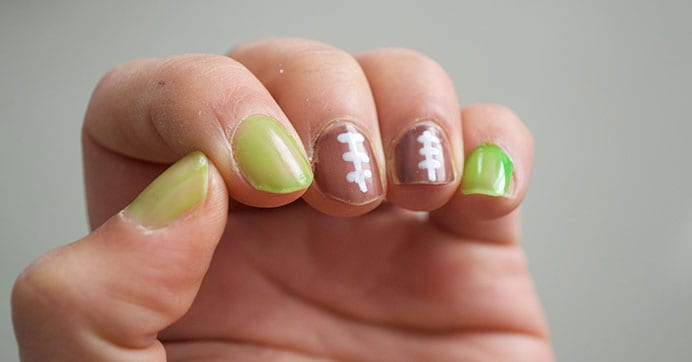 Football Nail Art Tutorial: How to Create a Football Design on Your Nails - wide 4