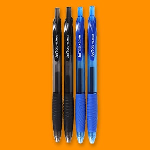  I-N-C Optimus 4 Felt Tip Fine Point Pens 3 Black/3 Blue - No  Bleed Ink : Office Products