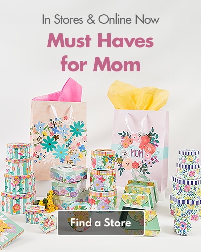 Variety of Mother’s Day gift bags, Boxes, and containers