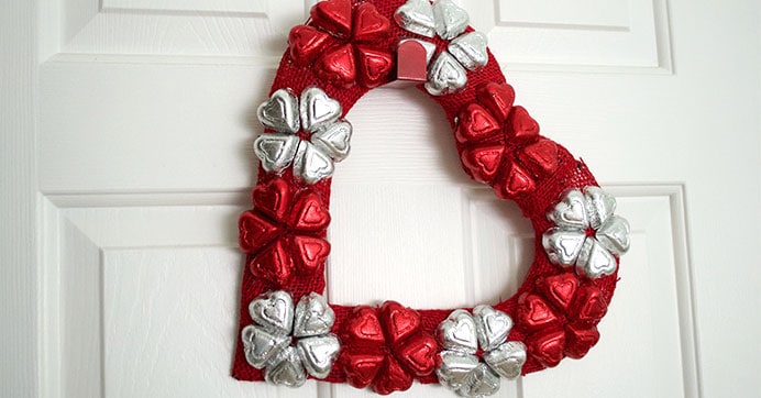 DIY Dollar Tree Heart Shaped Wreath