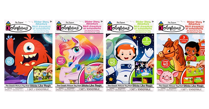 Colorforms Sticker Adventure Story Kids Toy Fun Lot of 4 Party Gift Ideas 