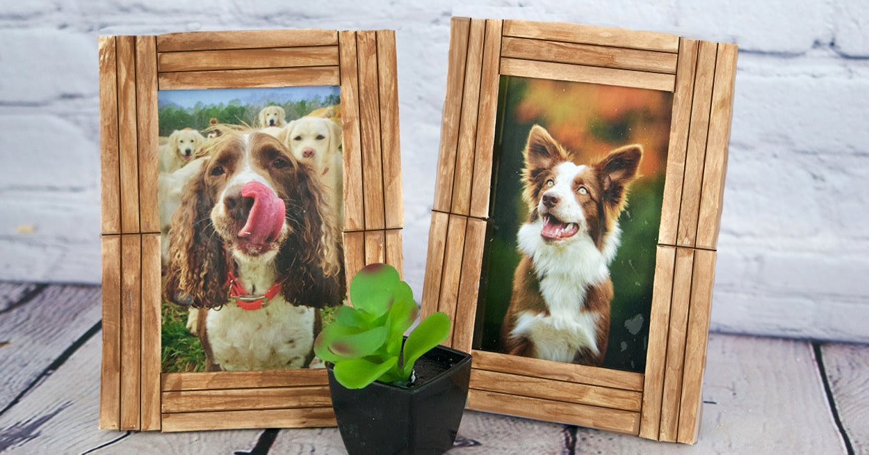 Bohemian Popsicle Stick Picture Frames