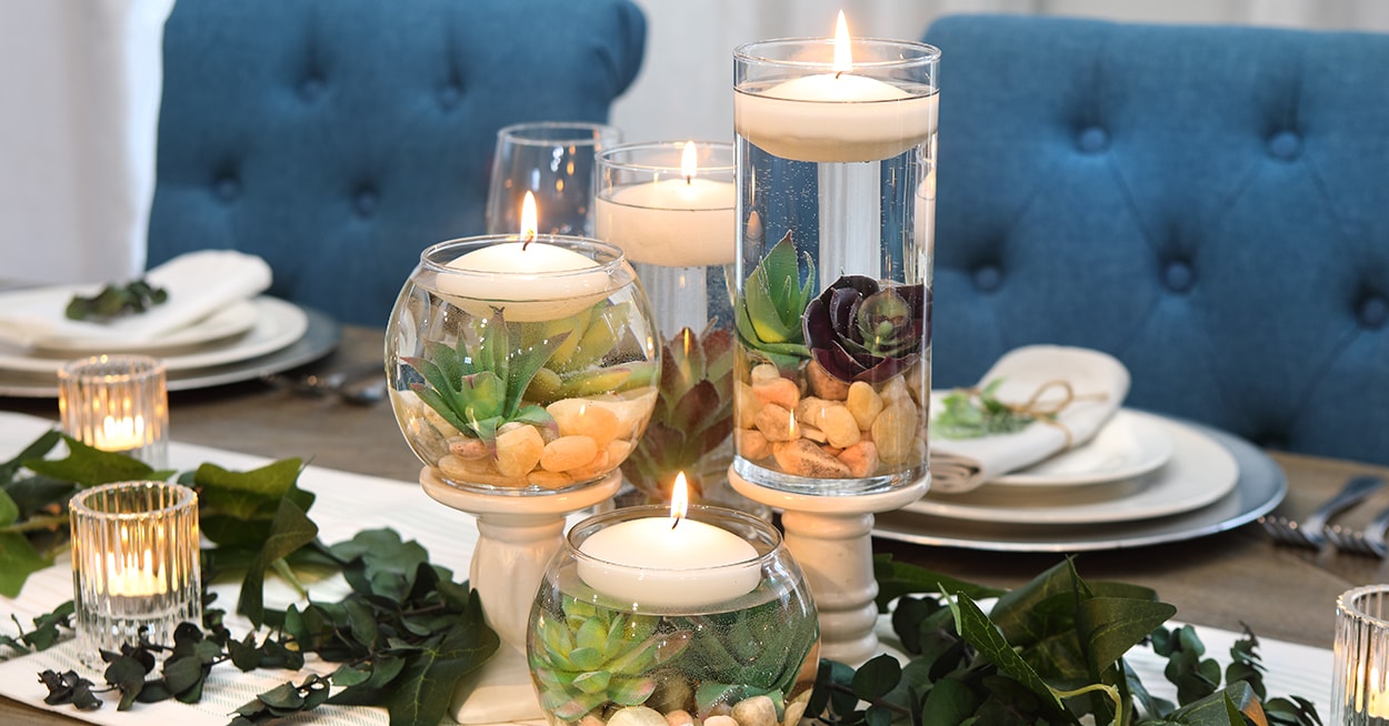 Simple Wine Glass & Candle Center Piece - Do-It-Yourself Fun Ideas