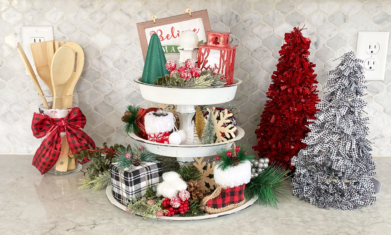 Sparkling Clothespin and Miniature Ornaments Gift Toppers