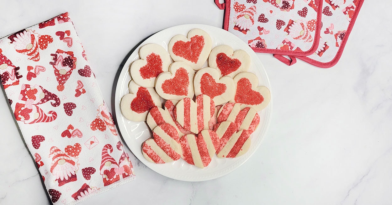 TwoTone Valentine's Day HeartShaped Sugar Cookie Recipe Dollar Tree