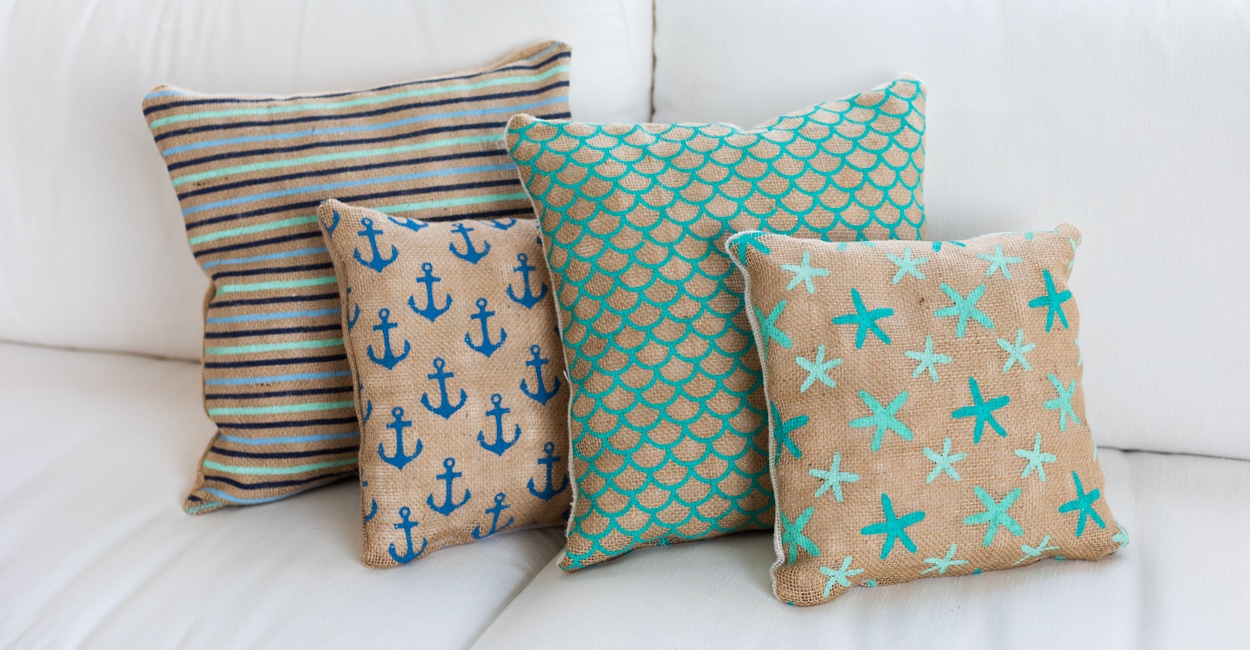 Modern Nautical Throw Pillows | Beach Themed Decor - 54kibo