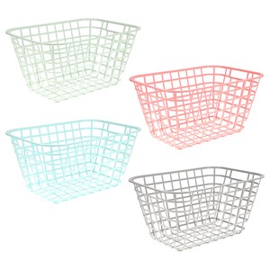 Essentials Tall Slotted Plastic Storage Baskets, 14x10x7 in.